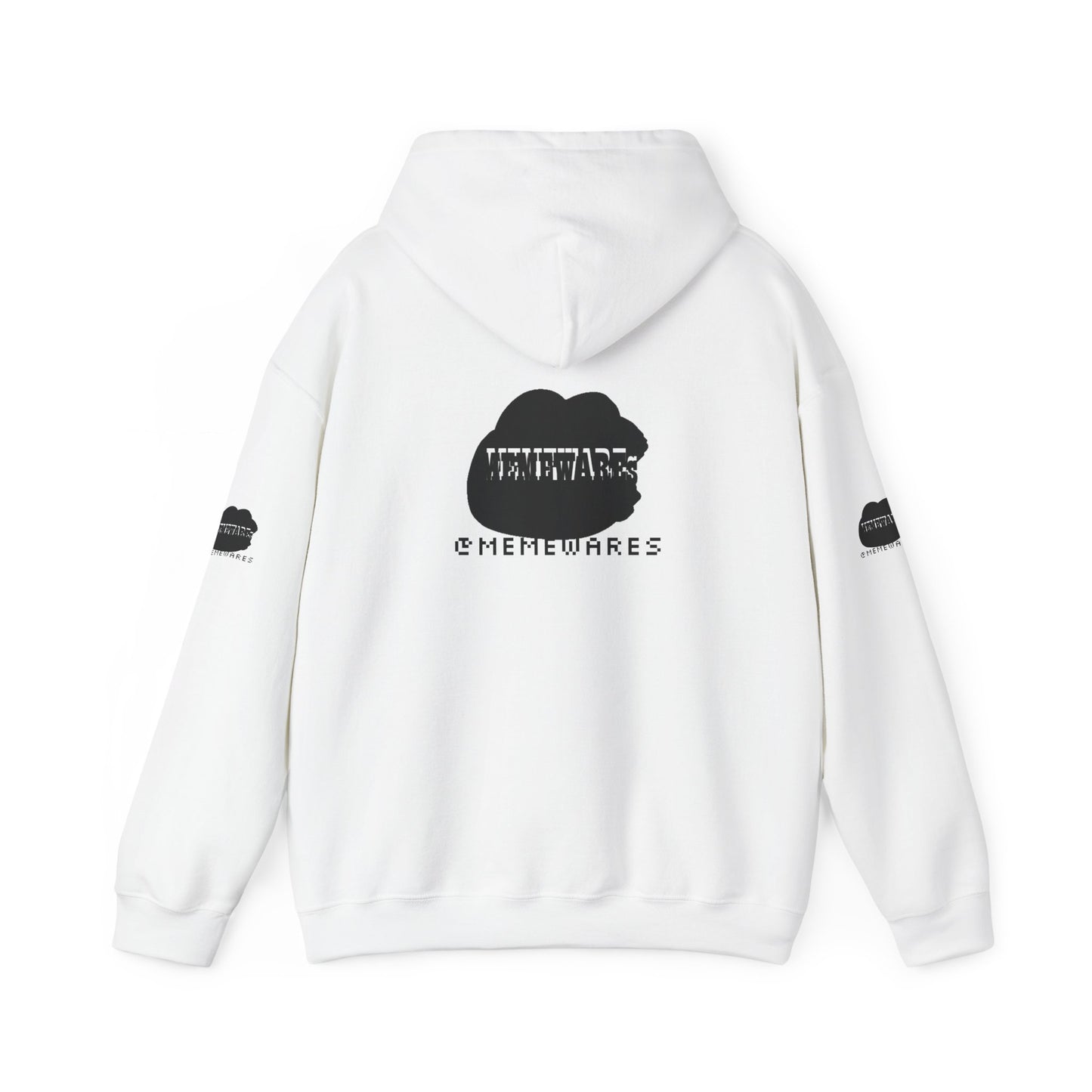 MEMEWAREs Heavy Blend™ Hooded Sweatshirt (sleeve design)