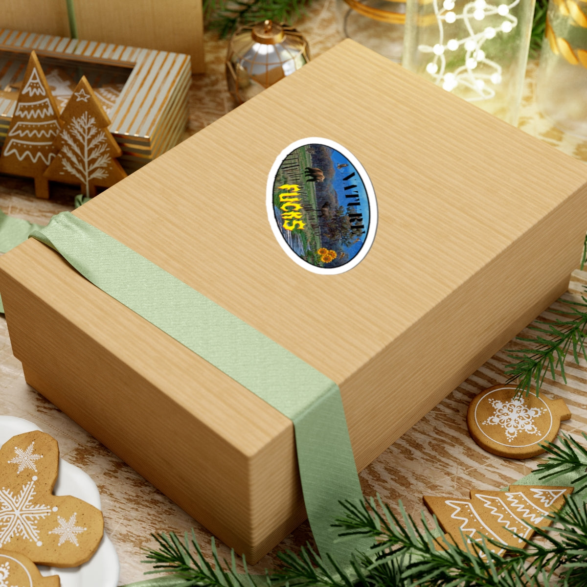 Nature Fucks Kiss-Cut Sticker