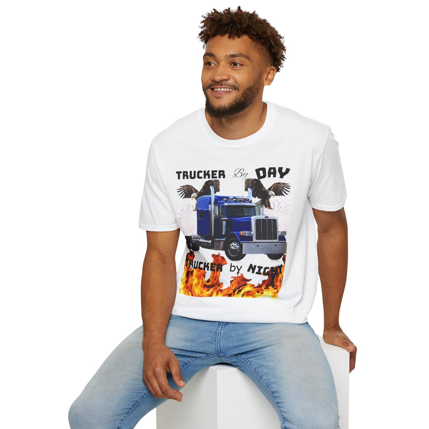 Trucker by Day Tucker by Night Softstyle T-Shirt