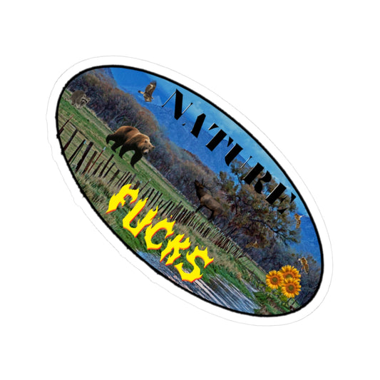 Nature Fucks Kiss-Cut Sticker