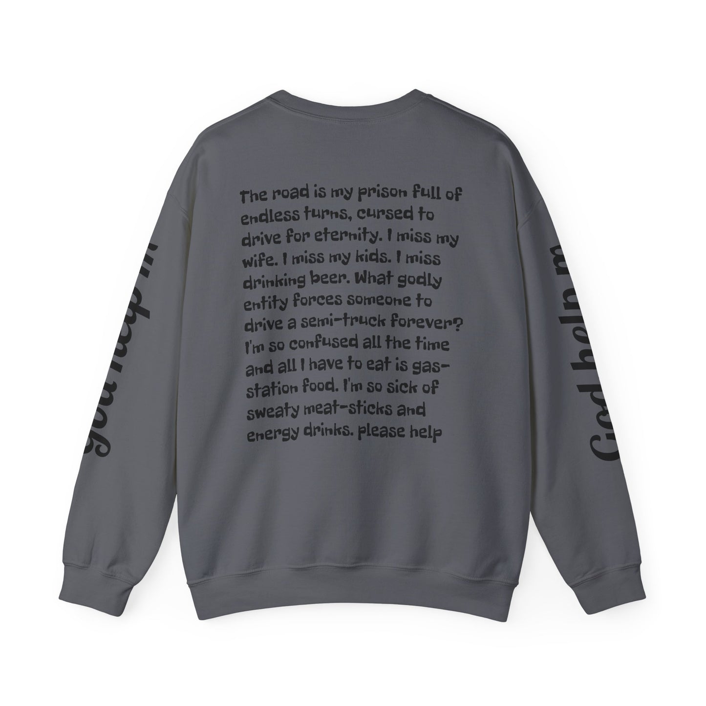 "Trucker by Day, Trucker by Night" Heavy Blend™ Crewneck Sweatshirt