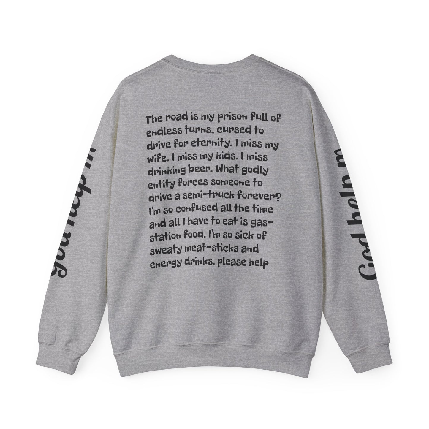 "Trucker by Day, Trucker by Night" Heavy Blend™ Crewneck Sweatshirt