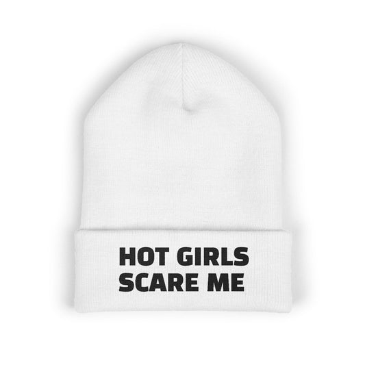 HOT GIRLS SCARE ME Cuffed Beanie