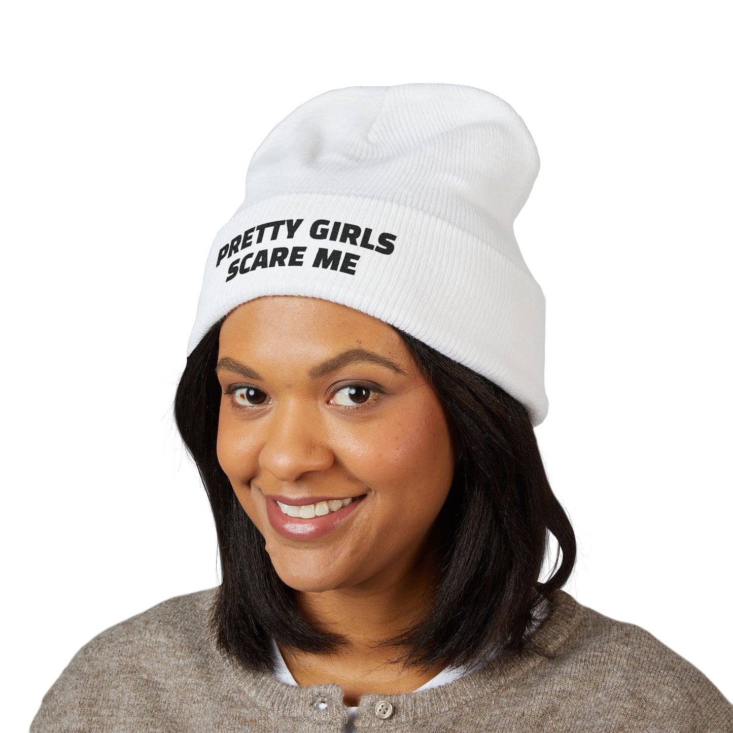 PRETTY GIRLS SCARE ME Cuffed Beanie