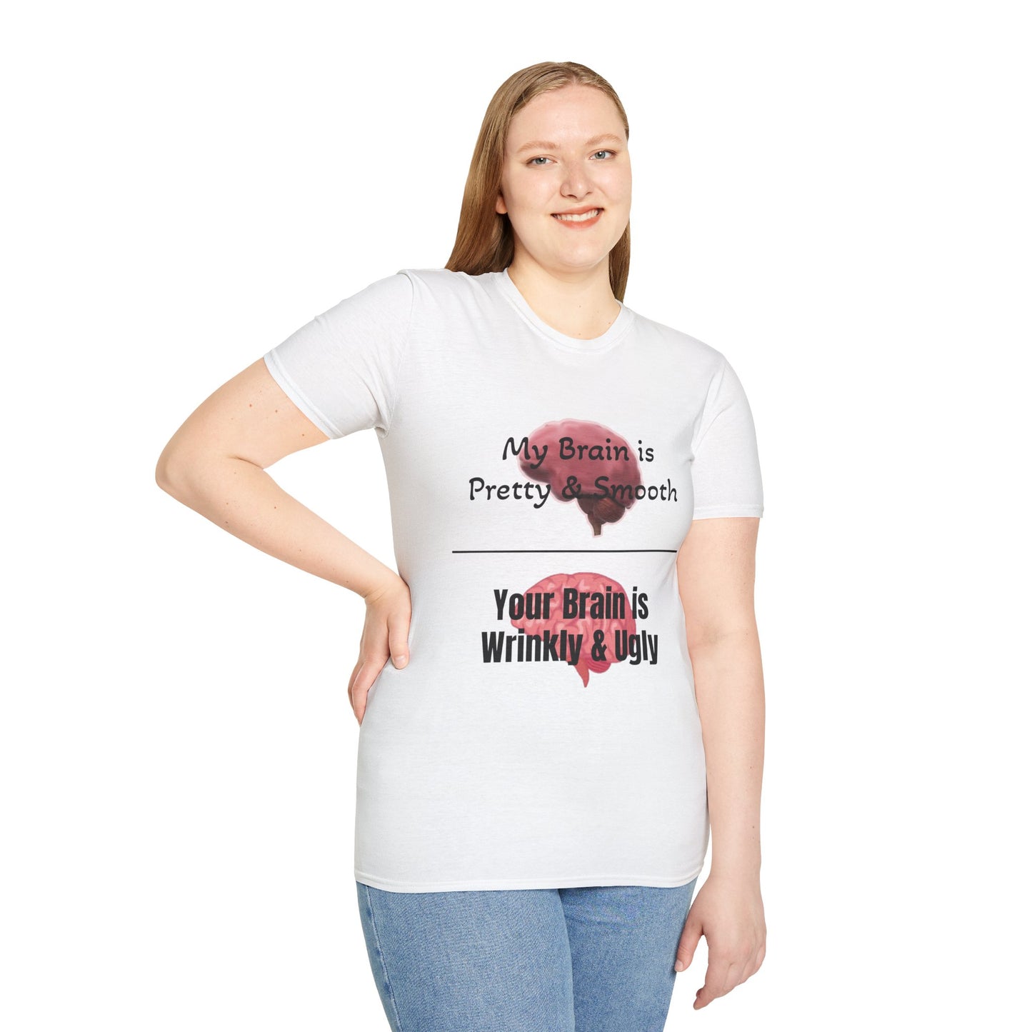Smooth Brain Softstyle T-Shirt (Single Sided Design)