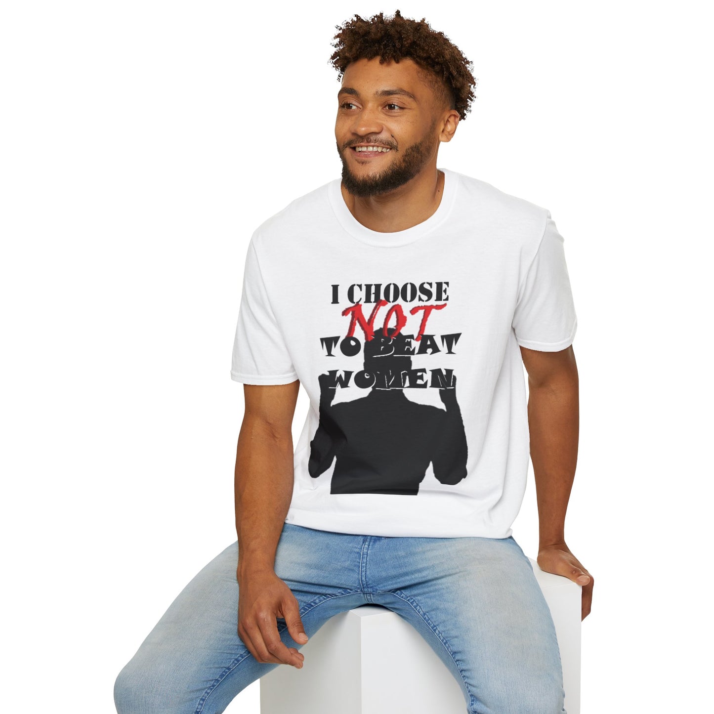 I Do NOT Beat Women Softstyle T-Shirt