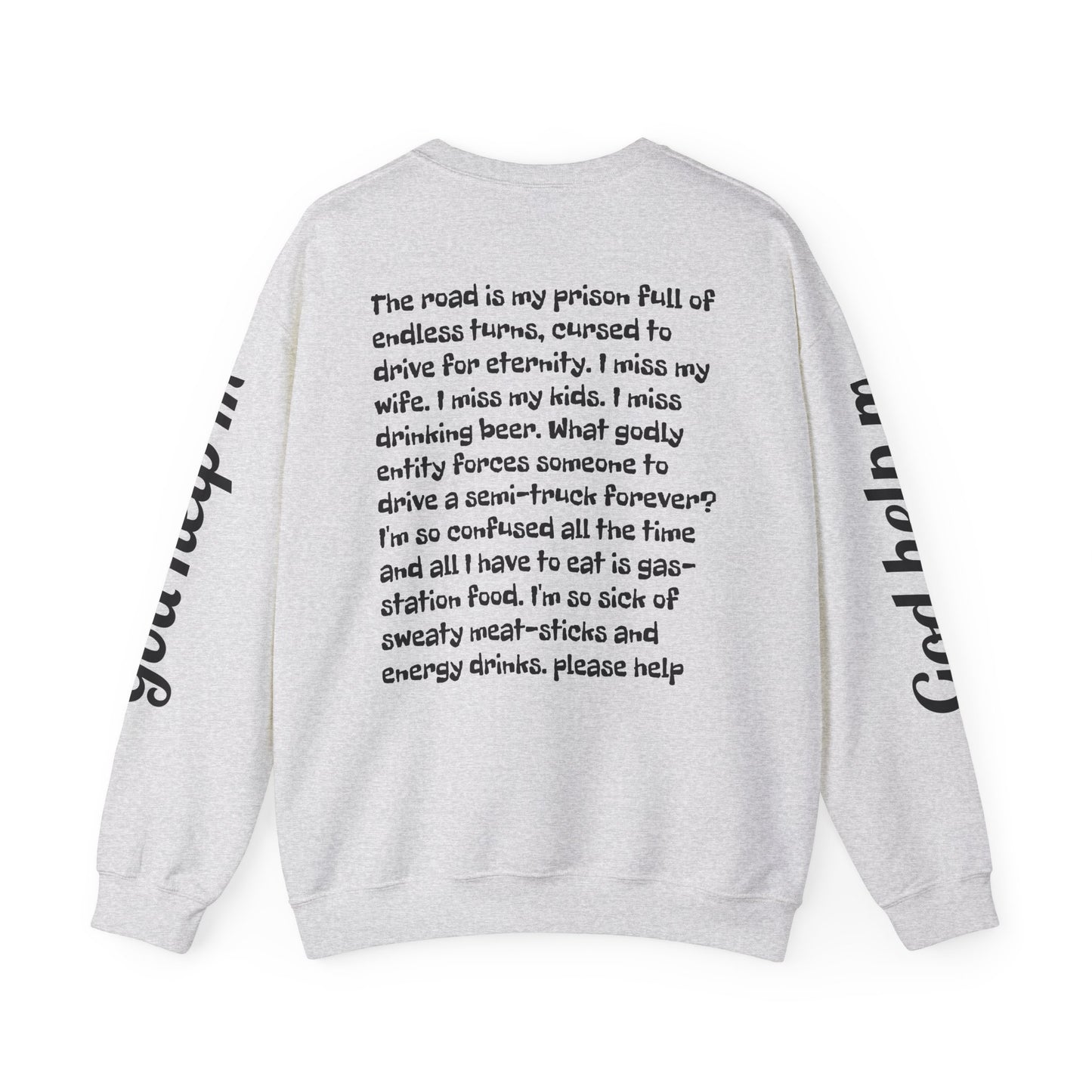 "Trucker by Day, Trucker by Night" Heavy Blend™ Crewneck Sweatshirt