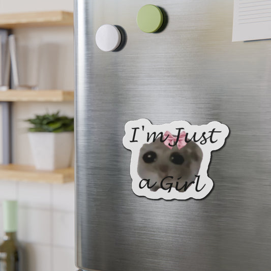 I'm Just a Girl Die-Cut Magnets