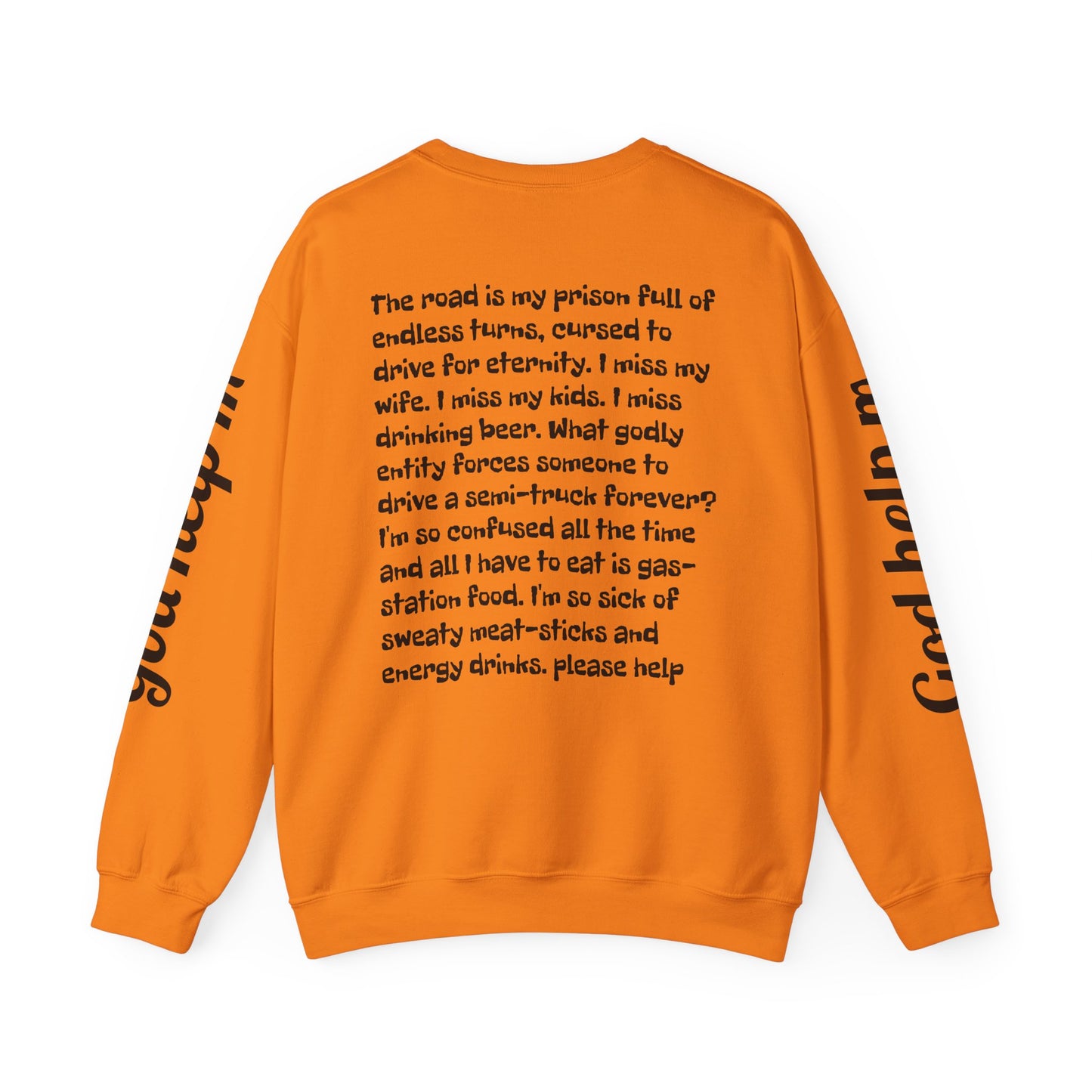 "Trucker by Day, Trucker by Night" Heavy Blend™ Crewneck Sweatshirt