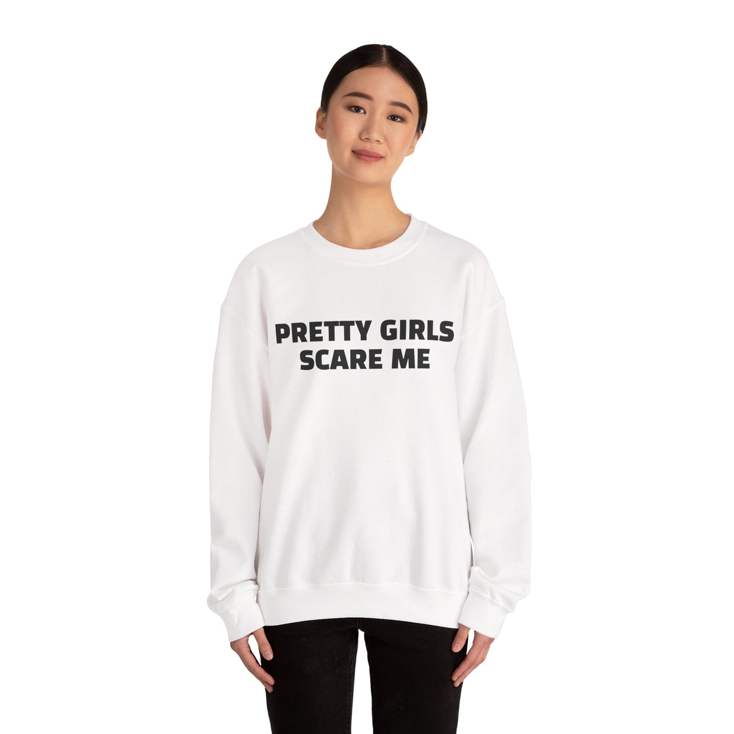 "PRETTY GIRLS SCARE ME" Heavy Blend™ Crewneck Sweatshirt