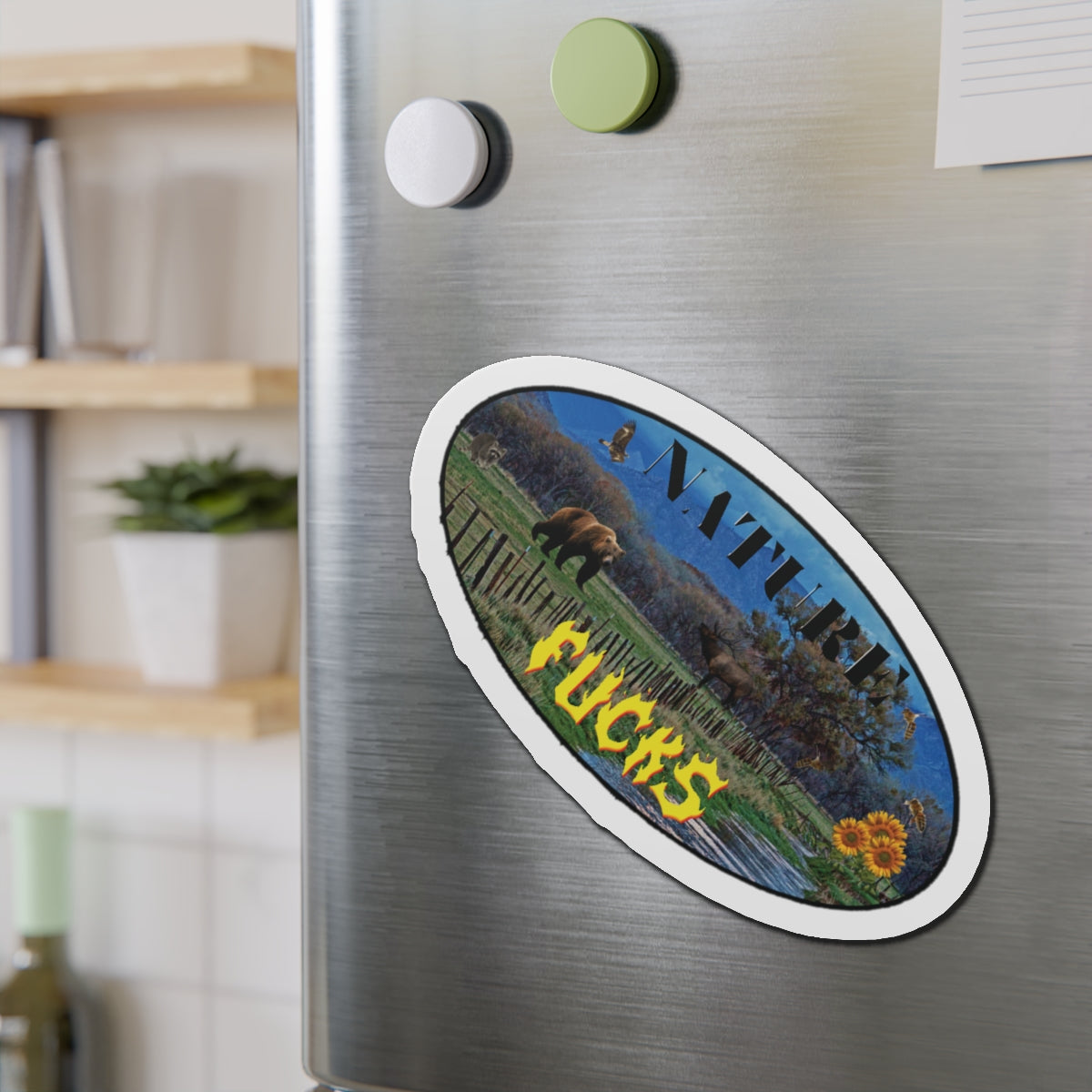 NATURE F*CKS Die-Cut Magnets