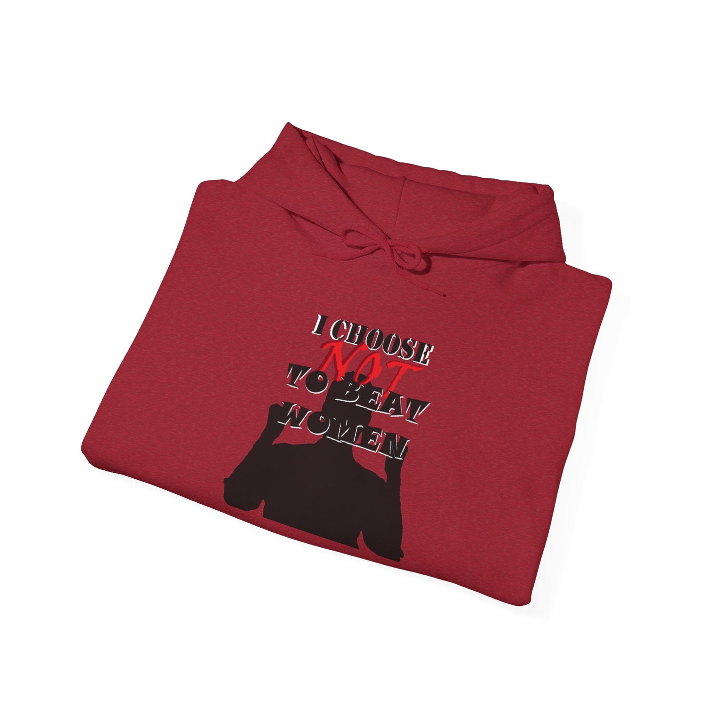 I Choose NOT To Beat Women Heavy Blend™ Hooded Sweatshirt