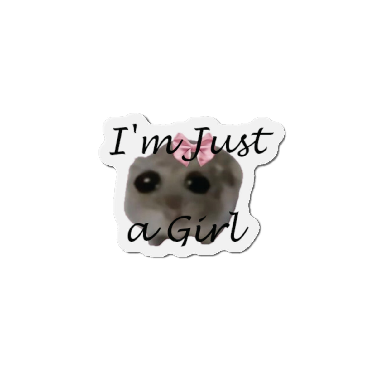 I'm Just a Girl Die-Cut Magnets