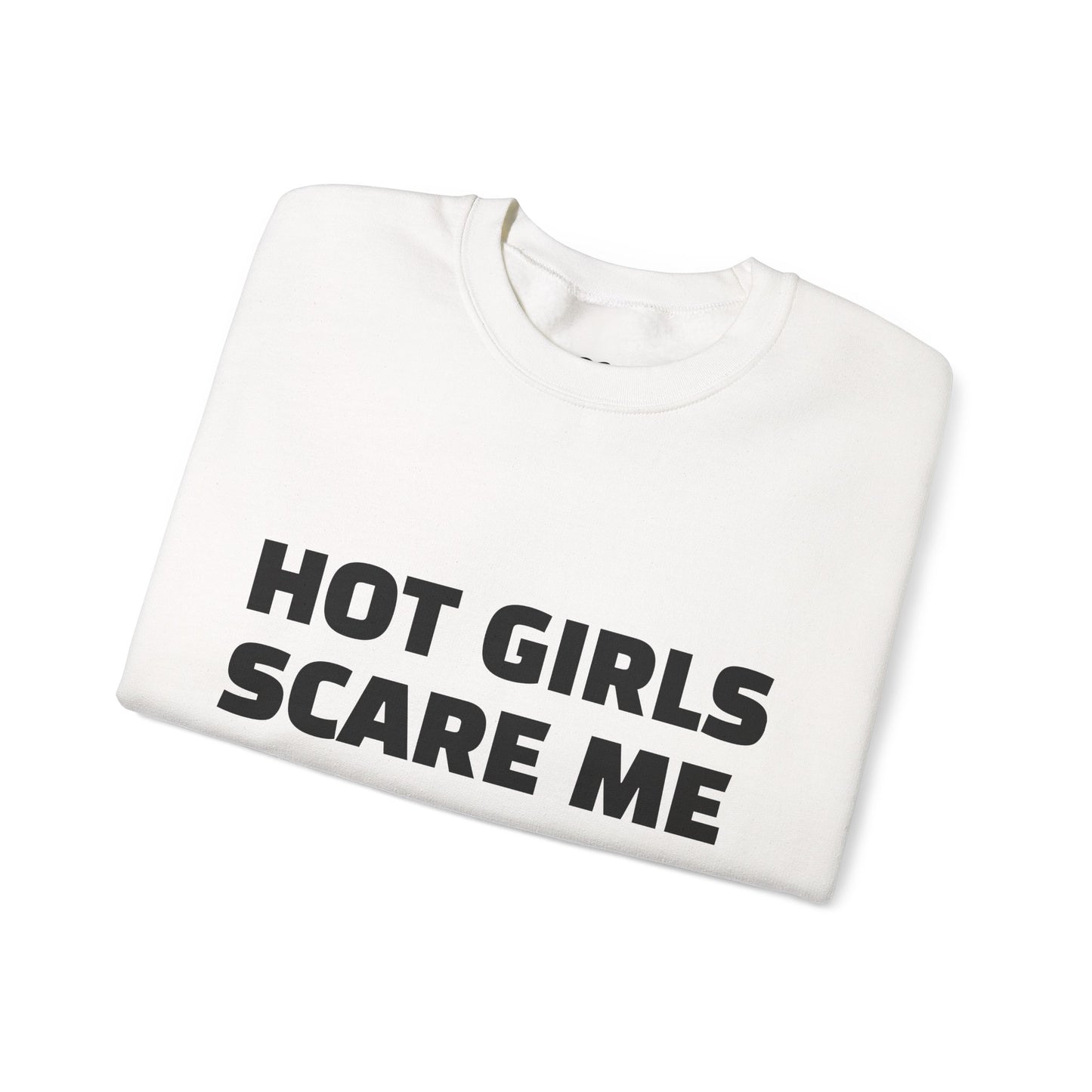 HOT GIRLS SCARE ME Heavy Blend™ Crewneck Sweatshirt