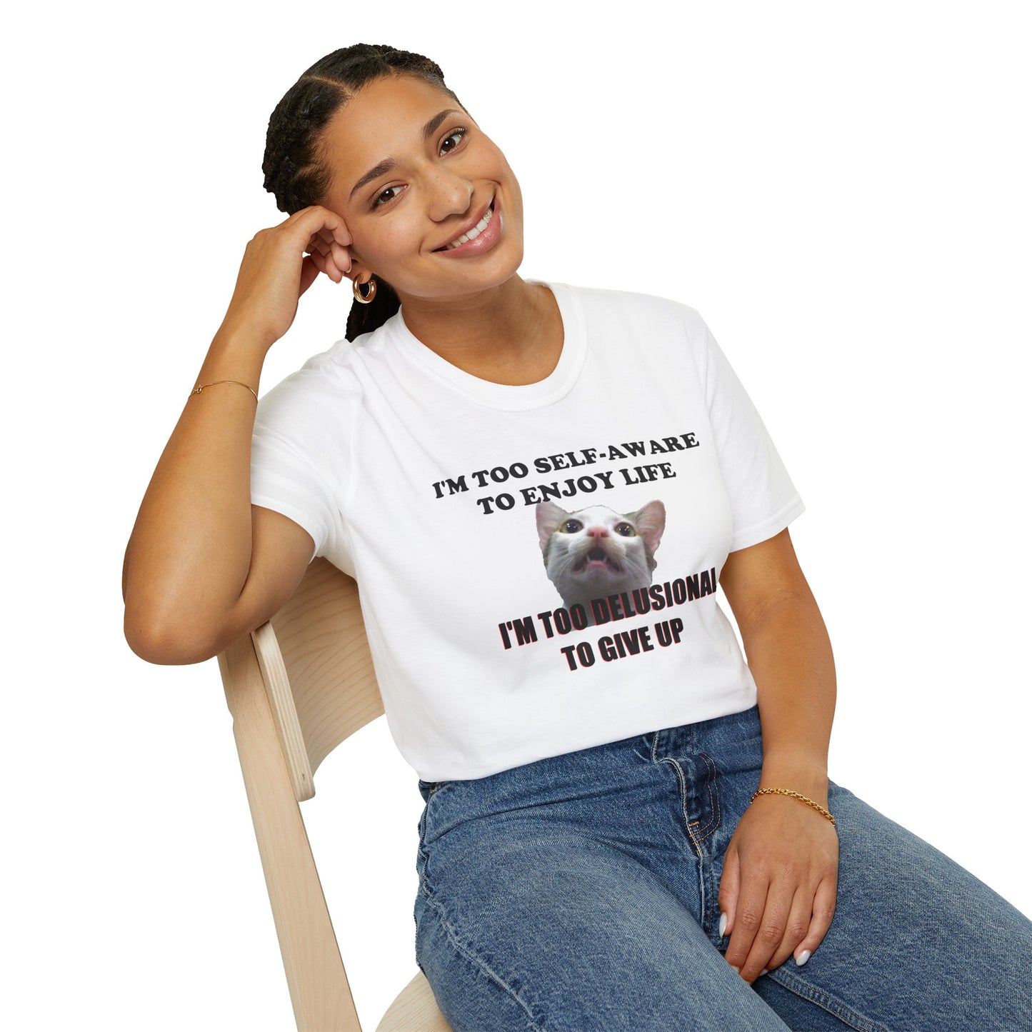 Too Self-Aware Too Delusional Softstyle T-Shirt