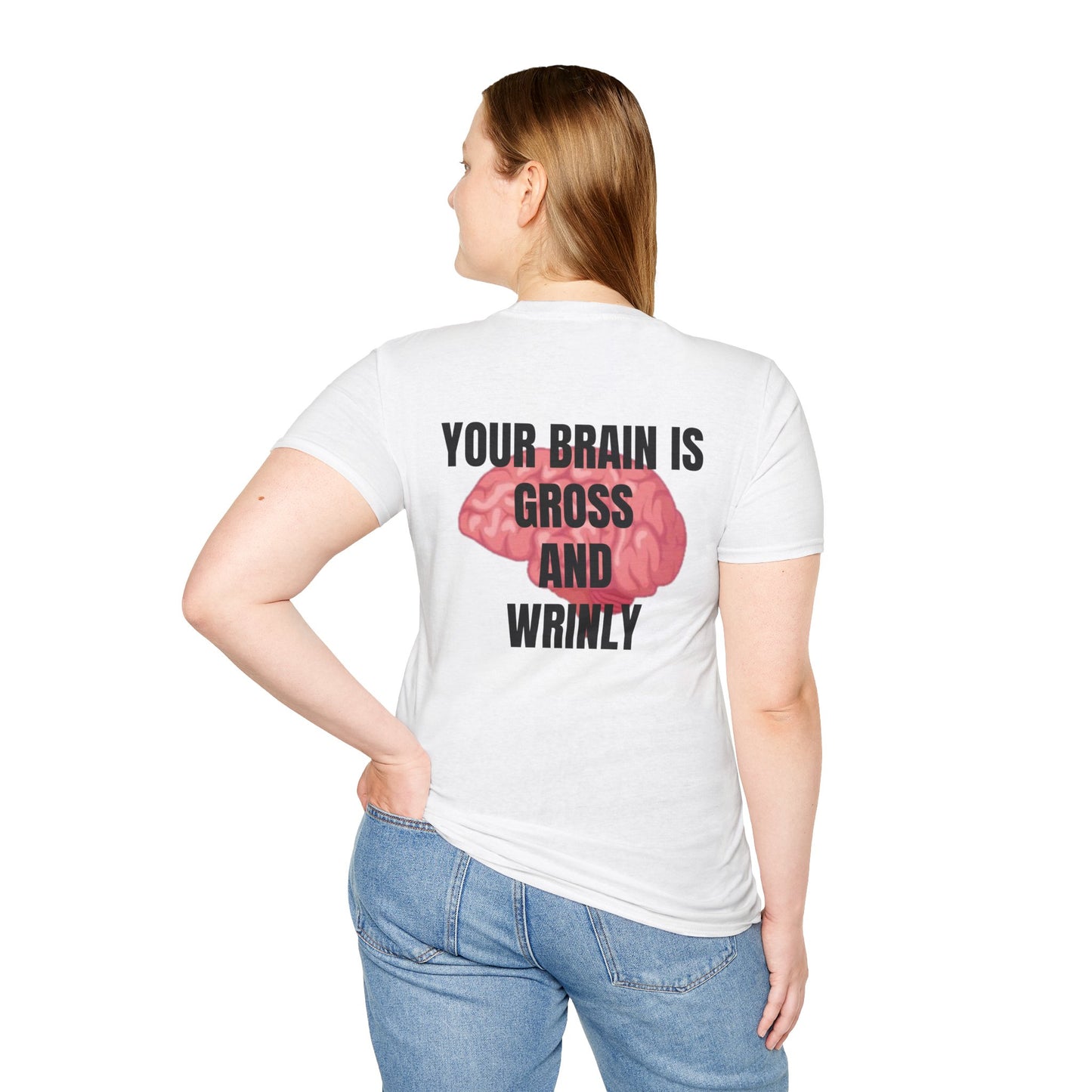 Smooth Brain Softstyle T-Shirt (Double Sided Design)