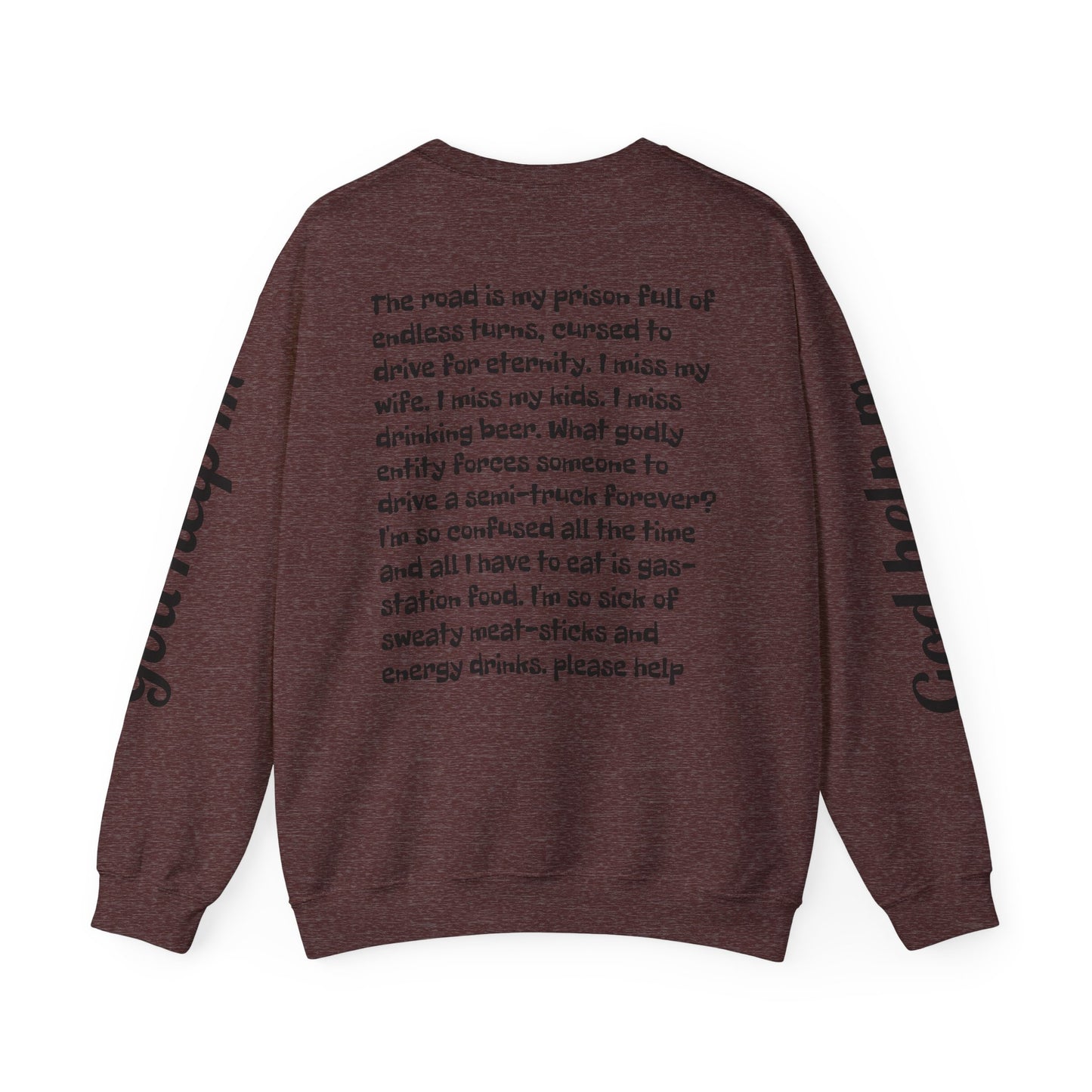 "Trucker by Day, Trucker by Night" Heavy Blend™ Crewneck Sweatshirt
