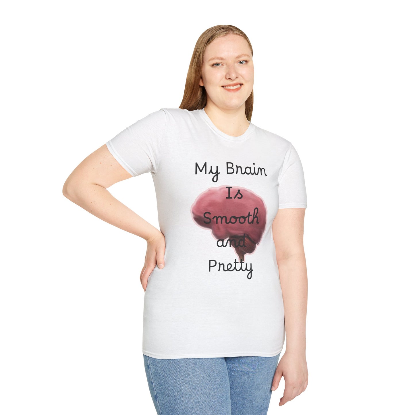 Smooth Brain Softstyle T-Shirt (Double Sided Design)