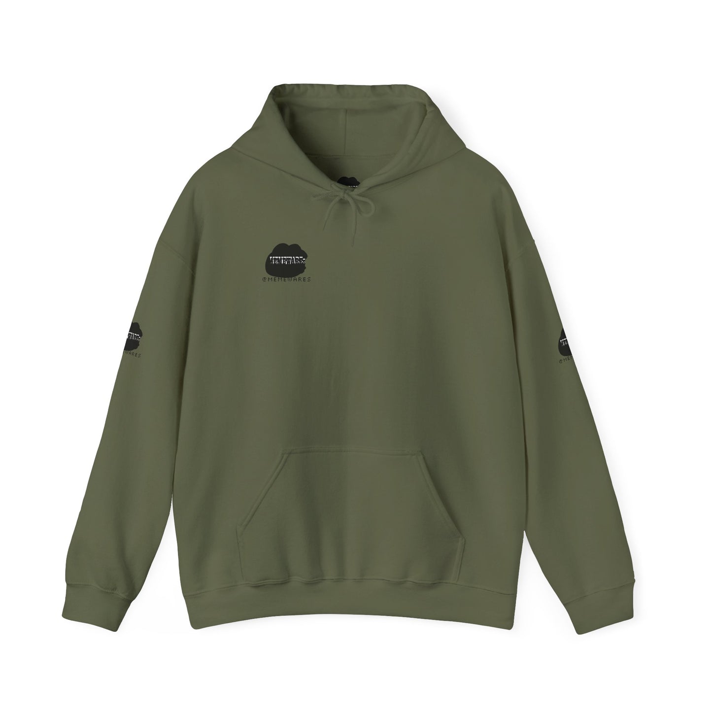 MEMEWAREs Heavy Blend™ Hooded Sweatshirt (sleeve design)